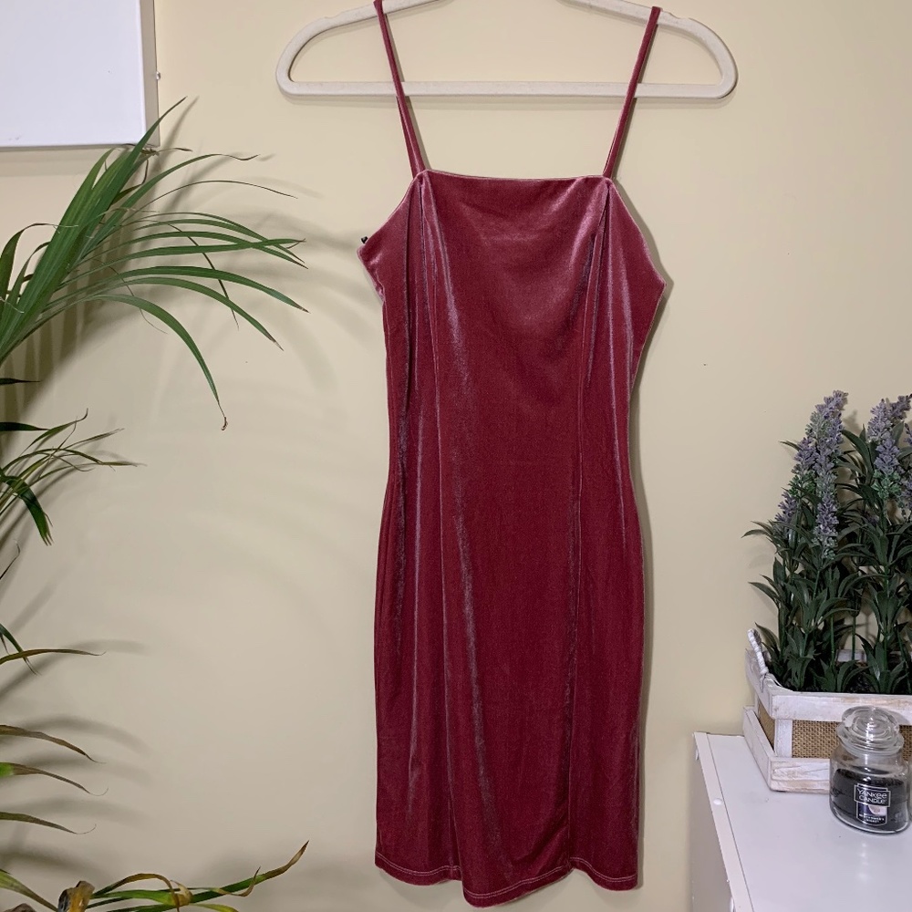 Pink Velvet Cami Dress